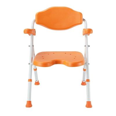 China Foldable Bathroom Chair For Elderly 67*56* 78-89cm Medical Shower Chair Wrapped Backrest for sale