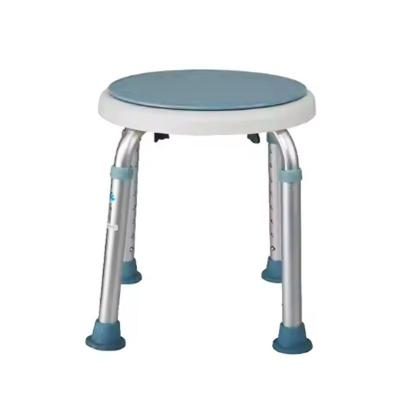 China Aluminium 360 Degree Swivel Shower Stool With Adjustable Height 33*33* 35.5-54 Cm for sale