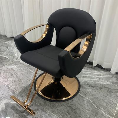 China Superb Comfortable White Black Gold Comfortable Newcomer Modern Portable Classic Client Furniture Beauty Waiting Modern Durable Barber Chair for sale