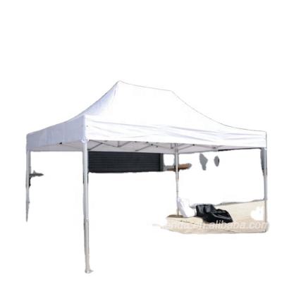 China Polyester With PA PU PVC Coating 3x4.5m 50mm Aluminum Folding Hex Tent for sale