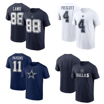 China Antibacterial Sports Mens T-shirts Antibacterial Mens Nfl Football Tank Top Nfl Jersey Nfl Prescott Dak Prescott Cowboys Dallas Tank Custom Nfl T-Shirts for sale