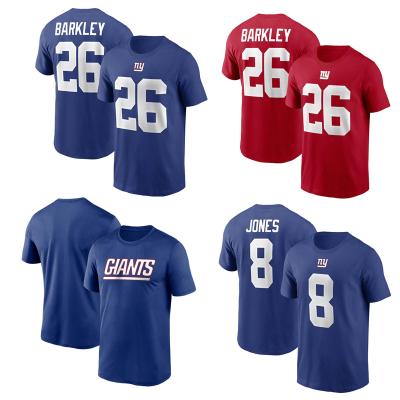 China Custom New York Giants American Football Uniforms Nfl T-Shirts Nfl Football Tank Tops Antibacterial Sports Mens T-shirts for sale