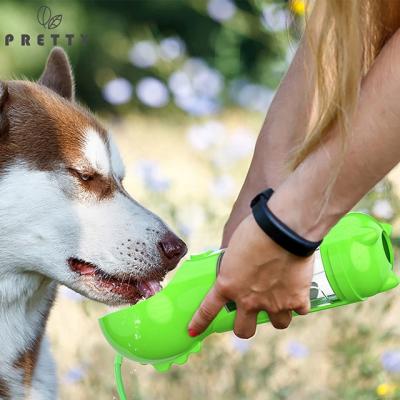 China New Design Amazon Sustainable Hot Sale Portable Dog Water Bottle For Small Large Dogs Pet Bottle With Pet Poop Bag for sale