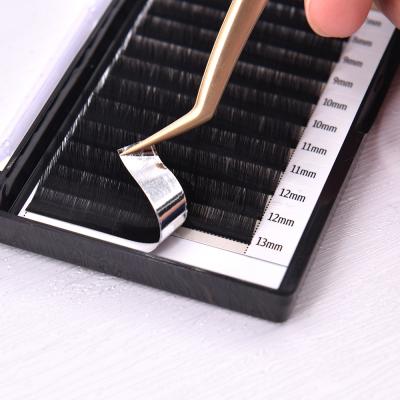 China 0.03 Volume Natural Hand Made Russian Long Strand Individual Mink Faux Silk Eyelash Extensions Trays Wholesale for sale