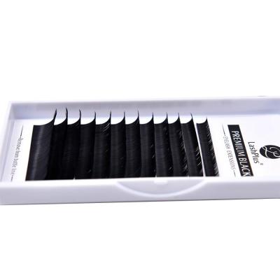 China Natural Private LashPlus Logo 0.03 Different Matte Black Faux Mink Eyelash Eyelash Extensions for sale