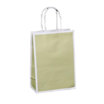 China Recycled Materials Recyclable Biodegradable Custom Your Own Logo Print Take Away Carry Outlet Bag Boutique Paper Shopping Handle Paper Bag for sale