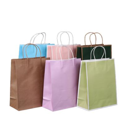 China Recycled Paper Bags Custom Logo Printed Materials Style Recycled Oil-proof Retail Paper Bag for sale