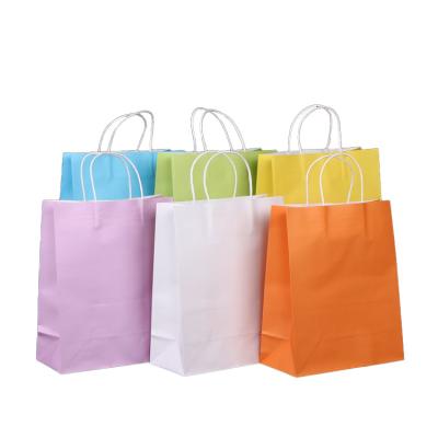 China Recycled Materials Kraft Paper Recyclable Biodegradable Purple Boutique Shopping Bag Recycled Paper Bag Customized Paper Bag for sale