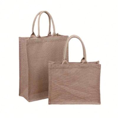 China Reusable Soft-loop Stain Portable Canvas Bags Fashion Fleece Tote Handbag Women Jute Cotton Shopping Bag Universal Gift Bag for sale