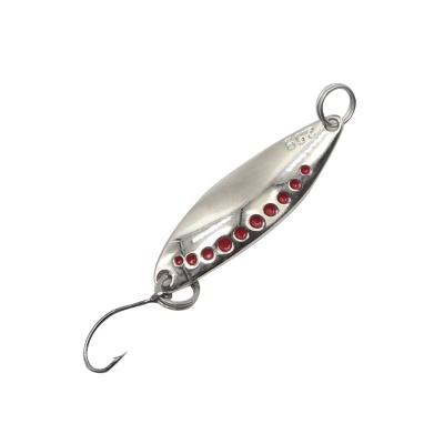 China Matel Metal Spoons Gold Silver Artificial Treble Hook Bait With Feather Treble Hook for sale