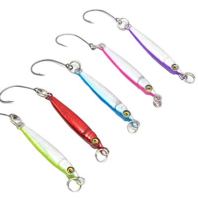 China Free Sample 3g 5g Lead Metal Mini Micro Metal Jig Lure With Hook Building Bionic Artificial Hard Bait Fishing Tackle Equipo De Pesca for sale