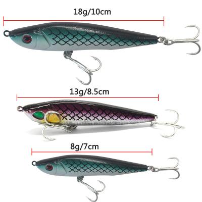 China ABS Free Sample 8.5cm Bionic Hard 13g Pencil Lure Bass Fishing Lures Floating Peche Leurre Carp Fishing Iscas Artificiais PESCA Lure for sale