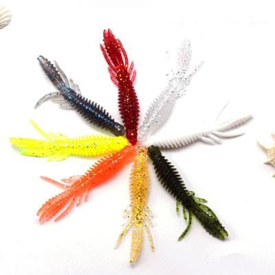 China PVC Soft Lure Fishing Bass Bait Soft Plastic Shrimp Bait Luminous Shrimp Lure Custom Plastic Lure for sale