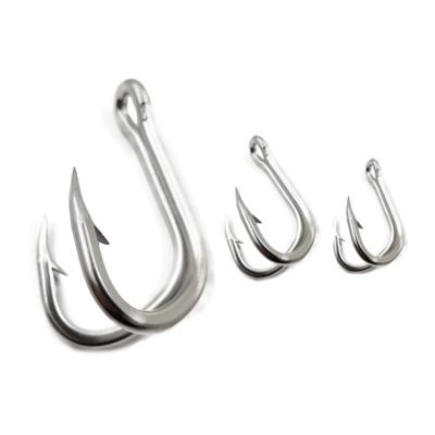 China Binary Hooks 880ss Stainless Steel Hooks 6# 5# 4# 3# 2# 2/0# Sea Fishing Saltwater Carp Fishing Hook Binary Worm Barbed Soft Lure Double Hooks for sale