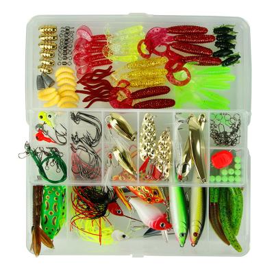 China PVC Fishing Combo139pcs Snap Lure Swivel Bead Hook Sinker Steel Wire Split Ring Metal Spoon 138pcs in 1 box for sale