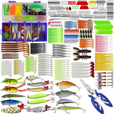 China PVC 350Pcs Fishing Accessories Set Swivels Stoppers Hooks Fish Lures In Storage Box Fishing Tackle Gear Equipment PESCA for sale