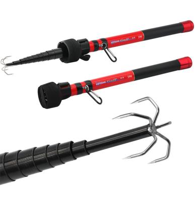 China Telescopic Carbon 3.9m Squid Rod Carbon Rod With Squid Hook for sale