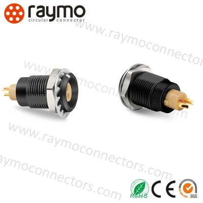 China EGG 0B 305 LEMO Push Pull Circular Connector Black Chrome Plated Brass Housing for sale