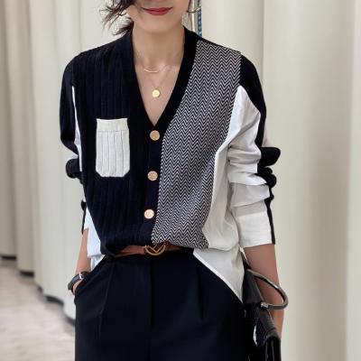 China Breathable irregular knit cardigan coat for lady for sale