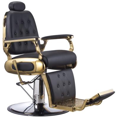 China Styling Barber Salon Synthetic Leather Material Portable Hydraulic Extended Barber Chair Classic Salon Chairs For Man Barbershop for sale