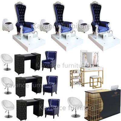 China Beauty Salon Crystal Pedicure Foot Spa Chair King Throne Chair Manicure Pedicure Chair Pedicure Spa Throne Chair Set for sale