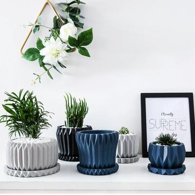 China Flower Long Lifespan Modern Simple Planter Pot Silicone Mold Nordic Creative Pot Mould, Diy Silicone Form For Concrete, Silicone Tray Mold for sale