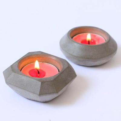 China Long Service Life Silicone Concrete Molds Candle Holder Molds DIY Candlestick Molds Round Design for sale