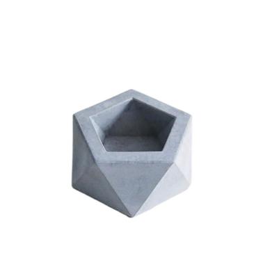 China Easy To Release Geometric Candle Holder Silicone Molds DIY Concrete Pot Molds Creative Candlestick Silicone Mold for sale