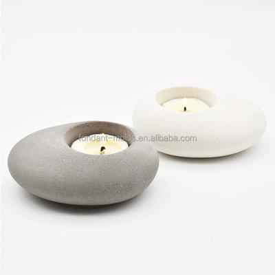 China Making Concrete Flower Pots Oval Concrete Candle Holder Molds Wedding Decoration Crafts Concrete Planter Candlestick Molds for sale