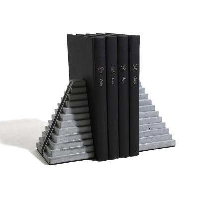 China Long service life the architectural design of the concrete bookends cement sculpture design decoration gift creative silicone mold for sale