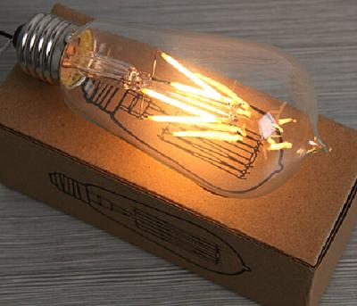 China 4W Edison ST64 glass global LED Filament Bulb Candle Light E27 Sapphire filament for sale