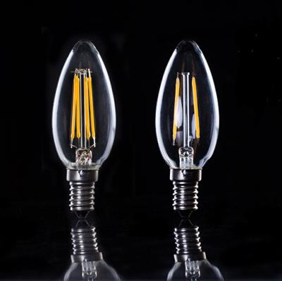 China golden base aluminum plastic C35 G45 E12 E14 Edison COG lamp LED Filament Bulb Light for sale