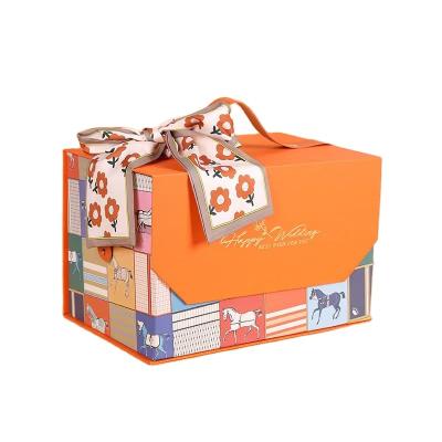 China Recyclable Stock Bulk Present Document Packaging Boxes Printed Paper Boxes With Ribbon for sale