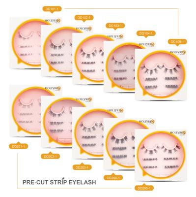 China Fluffy / 3d / Dense Effect Pre Made Lash Clusters Natural Eyelashes With Acrylic Lash Box for sale