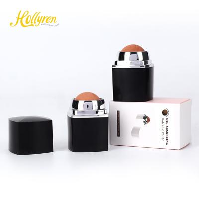 China Natural Volcanic Oil 360 Stone Roller Skin Rejuvenation Matte Makeup Face Skin Care Tool Refined Oil Absorption Facial Roller On Ball for sale