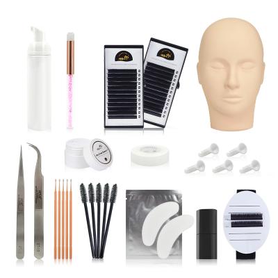 China Bulu Mata Eyelash Extension Makeup Practice Tools Long Natural Dummy Head Model Basic Exercise Tools Lashkit for Beginner Shop Trainee for sale