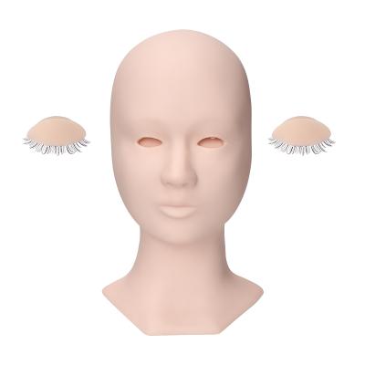 China Wholesale practic silicone (soft rubber) head wicks make up traning eyelash wick dolls head for sale