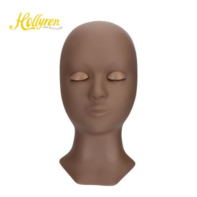 China 2021 Wholesale Head Practicing Lash Extension Traning Hollyren Mannequin Head Manikin With Wicks With 4 Layers Wicks for sale