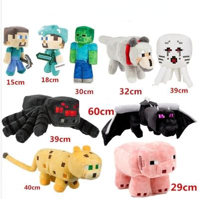 China Blaze Magma Cube Ender Dragon Sludge Enderman Spider Zombie Pigman Guardian Plush Toy Pillow Kids Stuffed Doll Creeper Doll (4-16 Years) for sale