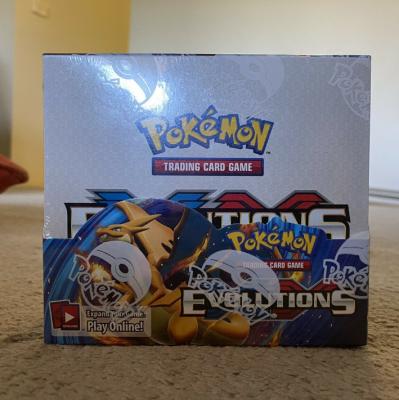 China Lightweight 360pcs 36 Booster Box X/Y Evolutions Trading Card Pokemon PTCG Packs for sale