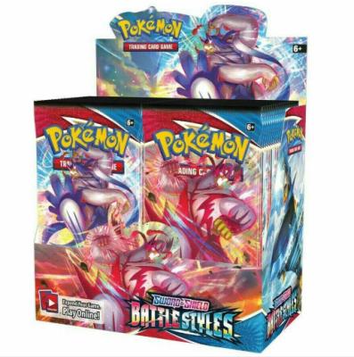 China Pokemon Sword Shield SS5 Light Available Battle Styles Booster Box Sealed 36 Packs of Unopened Booster English Pack for sale