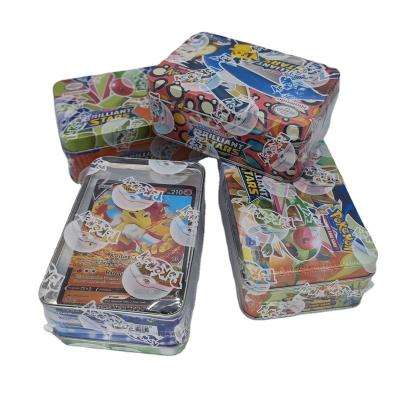 China 40 Pcs Plastic Tin Box POKEMON Pokemon Game Card English Card Imitated Not An Official Product for sale