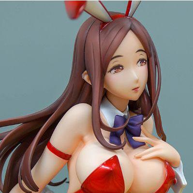 China Cartoon Toy Anime Native 1/4 Akagi Yoko Miss Red Bunny PVC Action Figure Toys 27cm Sexy Girls Anime Figure for sale