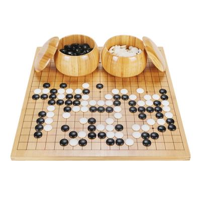 China Weiqi Eco-friendly Bamboo Bowls Board Bamboo Chess Porcelain Stones Fine Ceramic Stones For Brain Educational for sale