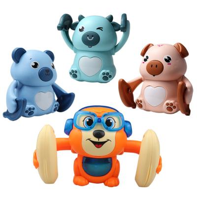 China Sounding Baby Toys Electric Rolling Monkey Sound Light Music Puzzle Tilting Monkey Kids Toys Early Educational Toys For Kids Gifts for sale