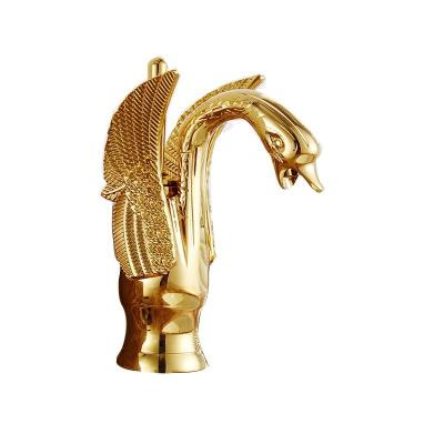 China Sense faucets single hole design bionic independent villa luxury gold faucet for sale