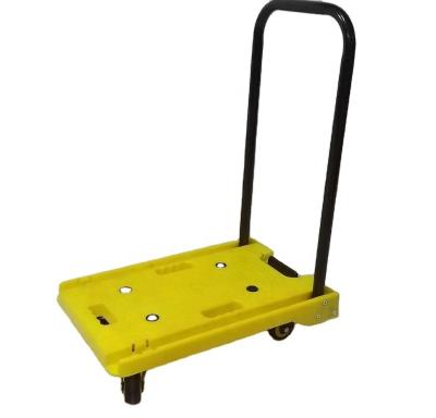 China Family Push Trolley Two Platform Portable Plastic Double Use Trolley Shopping Hot Selling for sale