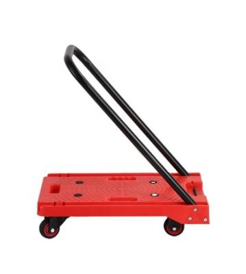 China 150KGS Family Portable Plastic Platform Trolley Folding Home Use Shopping Trolley for sale