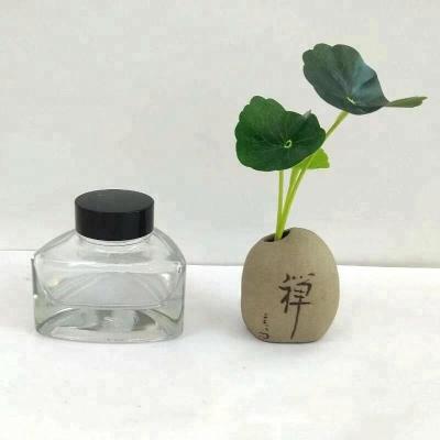 China Ink Customize Glass Fountain Pen Ink Bottle With Plastic Lids And Embossed Logo for sale