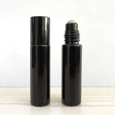 China Hot Selling Free Sample Personal Care Essential Oil Roller Bottle Black Color Glass Bottle 1ml 2ml 3ml 5ml 10ml With Black Trackball for sale